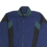 MTAPRO Mens Blue & Green Colourblock Zip Jacket XL Polyester Windbreaker