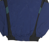 MTAPRO Mens Blue & Green Colourblock Zip Jacket XL Polyester Windbreaker