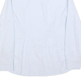 TOMMY HILFIGER Womens Blue & White Striped Shirt M Classic Cotton Blend Long