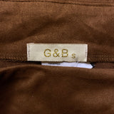 G&B Midi Skirt - 26W UK 6 Brown Polyester Blend