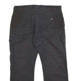 DICKIES Mens Cotton Black Regular Straight Trousers W38 L30 Workwear Casual