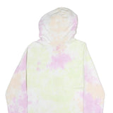 DKNY Womens Multicolour Tie Dye Zip Up Hoodie L Casual Cotton Sweatshirt