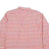 AS Mens Red & White Check Shirt XL Cotton Blend Long Sleeve Button Fastening