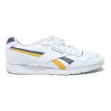 REEBOK Classic Leather Mens Trainers White Navy & Yellow Leather UK 11 Retro