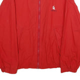NAUTICA Mens Red & Navy Cotton Zip Jacket L Lightweight Sailing Graphic