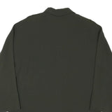 KRIZIA Womens Green Wool Blend Jacket L Button Plain Classic Fit Long Sleeve