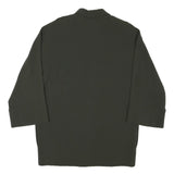 KRIZIA Womens Green Wool Blend Jacket L Button Plain Classic Fit Long Sleeve