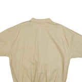 CANDA Mens Beige Short Sleeve Plain XL Cotton Blend Polo Shirt Casual Relaxed