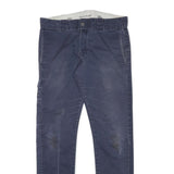 DICKIES Mens Slim Blue Trousers W32 L31 Workwear Zip Pocket Casual