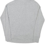 REEBOK Womens Grey Hoodie XS Lightweight Logo Pullover Sweatshirt