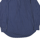 TOMMY HILFIGER Mens Blue & White Patterned Cotton Blend Shirt M Button-Down