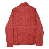 BARBOUR INTERNATIONAL Womens Red Quilted Button Jacket 2XL Polyester Blend