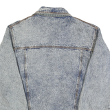 SKYDIVER Womens Blue Denim Button Jacket M Cotton Acid Wash Stylish
