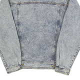 SKYDIVER Womens Blue Denim Button Jacket M Cotton Acid Wash Stylish