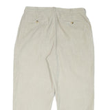 TOMMY HILFIGER Mens Cotton Blend Beige Regular Straight Trousers W38 L30 Classic