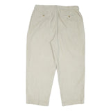 TOMMY HILFIGER Mens Cotton Blend Beige Regular Straight Trousers W38 L30 Classic