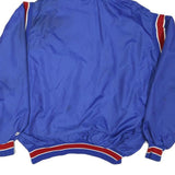 DE LONG Mens Blue Red White Christian Brothers Metro Nylon Jacket 2XL Hooded Zip