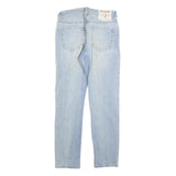 TRUE RELIGION Womens Slim Light Blue Denim Jeans W28 L28 Zip Casual Stretch