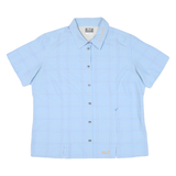 JACK WOLFSKIN Womens Blue Checked Shirt 2XL Travel Outdoor Casual Button Up