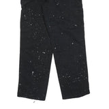 CARHARTT Mens Regular Fit Black Denim Paint Splatter Jeans W32 L32 Work Wear