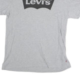 LEVI'S Mens Grey Cotton Graphic T-Shirt L Short Sleeve Round Neck Casual