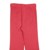 Womens Regular Fit Red Wool Blend Zip Closure Trousers W30 L25 Stylish