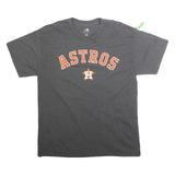 GENUINE MERCHANDISE Mens Grey Astros Graphic T-Shirt L Short Sleeve Crew Neck