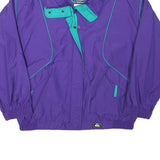 WOOLRICH Womens Purple & Teal Retro Lightweight Zip Jacket L Polyester