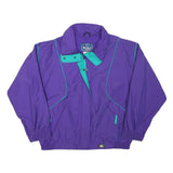 WOOLRICH Womens Purple & Teal Retro Lightweight Zip Jacket L Polyester