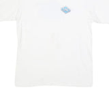 ALL SPORT Mens White L Cotton T-Shirt Short Sleeve Crew Neck AMC Logo Printed