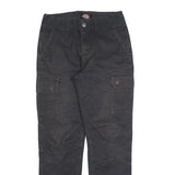 DICKIES Womens Cotton Blend Black Slim Cargo Trousers W28 L30 Workwear Utility
