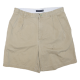 TOMMY HILFIGER Womens Shorts Beige Casual Plain XL W36 Lightweight Cotton Blend