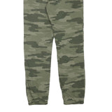 SKATE NATION Mens Cotton Blend Green Camouflage Regular Fit Drawstring Waist W28