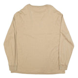 POLO RALPH LAUREN Mens Beige Long Sleeve Crew Neck T-Shirt XL Cotton Blend