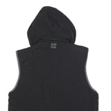 TOMMY HILFIGER Mens Black & Grey Hooded Jacket L Polyester Blend Zip Casual