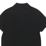 LACOSTE Mens Black Short Sleeve Polo Shirt S Cotton Blend Classic Fit