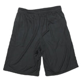 REEBOK Mens Shorts Black Casual L W26 Sports Logo Regular Fit Polyester