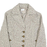 MOTIVI Womens Beige Tweed Button Jacket S Woven Classic Stylish