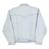 WRANGLER Mens Blue Denim Jacket L Cotton Classic Western Button Closure