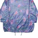 Womens Blue & Purple Abstract Pattern Zip Jacket XL Polyester Blend Casual