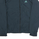 ADIDAS Mens Blue Jacket L Polyester Plain Zip Sports Casual Athletic