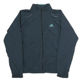 ADIDAS Mens Blue Jacket L Polyester Plain Zip Sports Casual Athletic