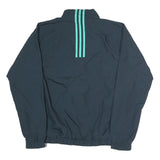 ADIDAS Mens Blue Jacket L Polyester Plain Zip Sports Casual Athletic
