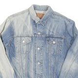 LEVI'S Mens Blue Denim Button Jacket XS Cotton Blend Classic Casual