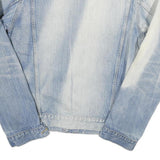 LEVI'S Mens Blue Denim Button Jacket XS Cotton Blend Classic Casual