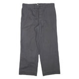 MARSUM Mens Cotton Blend Relaxed Grey Trousers W34 L27 Button Closure Workwear