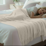 Anycozy White Faux Cashmere Throw Blanket – Diamond Knit Sofa Cover & Home Decor Accent