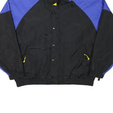 TN MOUNTAIN Mens Black & Blue Outdoor Jacket XL Polyester Blend Zip Colourblock