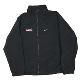 NIKE Mens Black St Josephs Hawks Track Jacket M Polyester Blend Zip Plain
