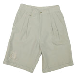 DOUBLE LEAGUE Womens Shorts Beige Casual Plain S W26 Summer Embroidered Logo